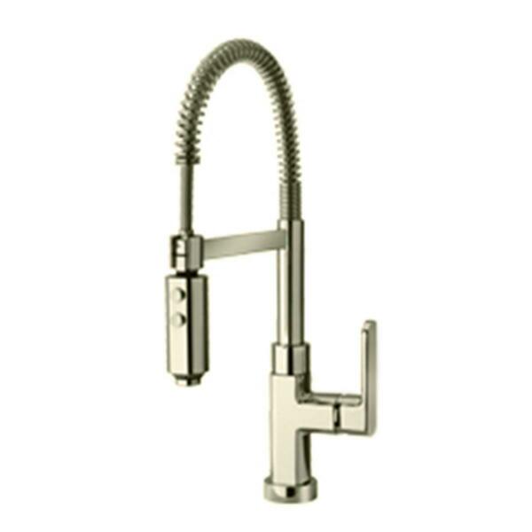 Just Single Handle Kitchen Faucet With Spring And Swivel Magnetic Spout- Polished Nickel JPR-801-N